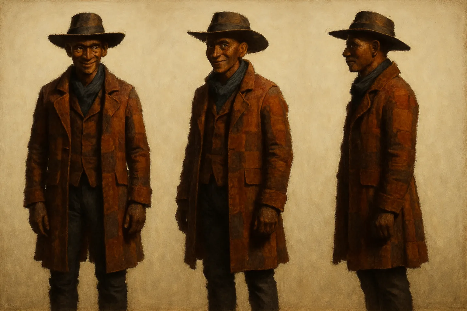 Model sheet for Bastien