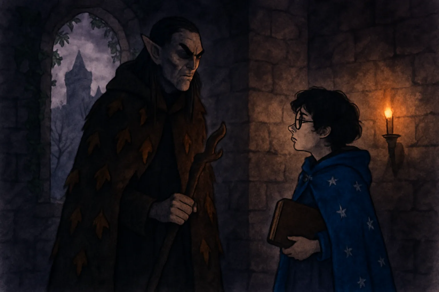Mira seeks out Thorn in the castle's overgrown tower, suspecting his arcane influence over the sinister events.