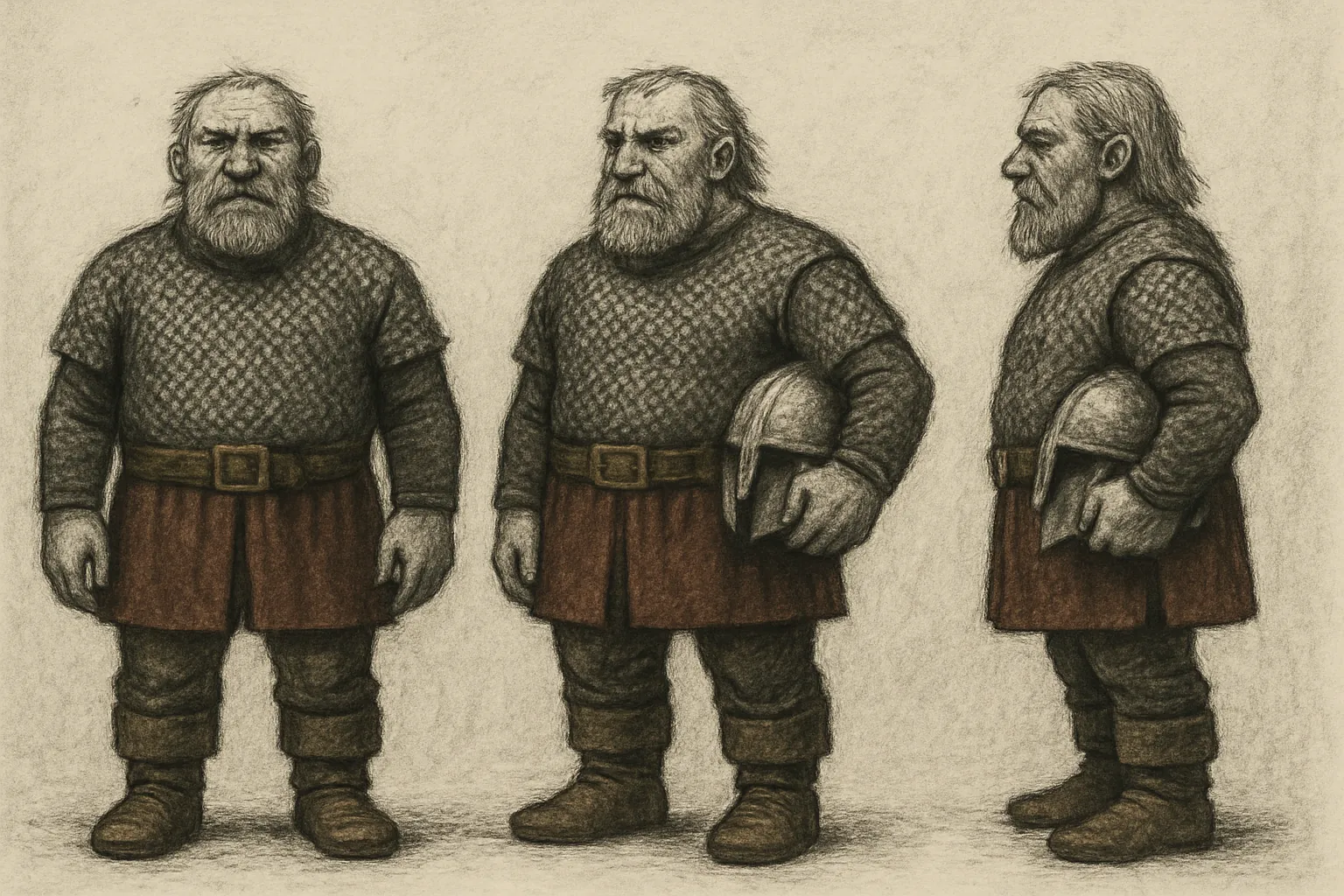 Model sheet for Garron