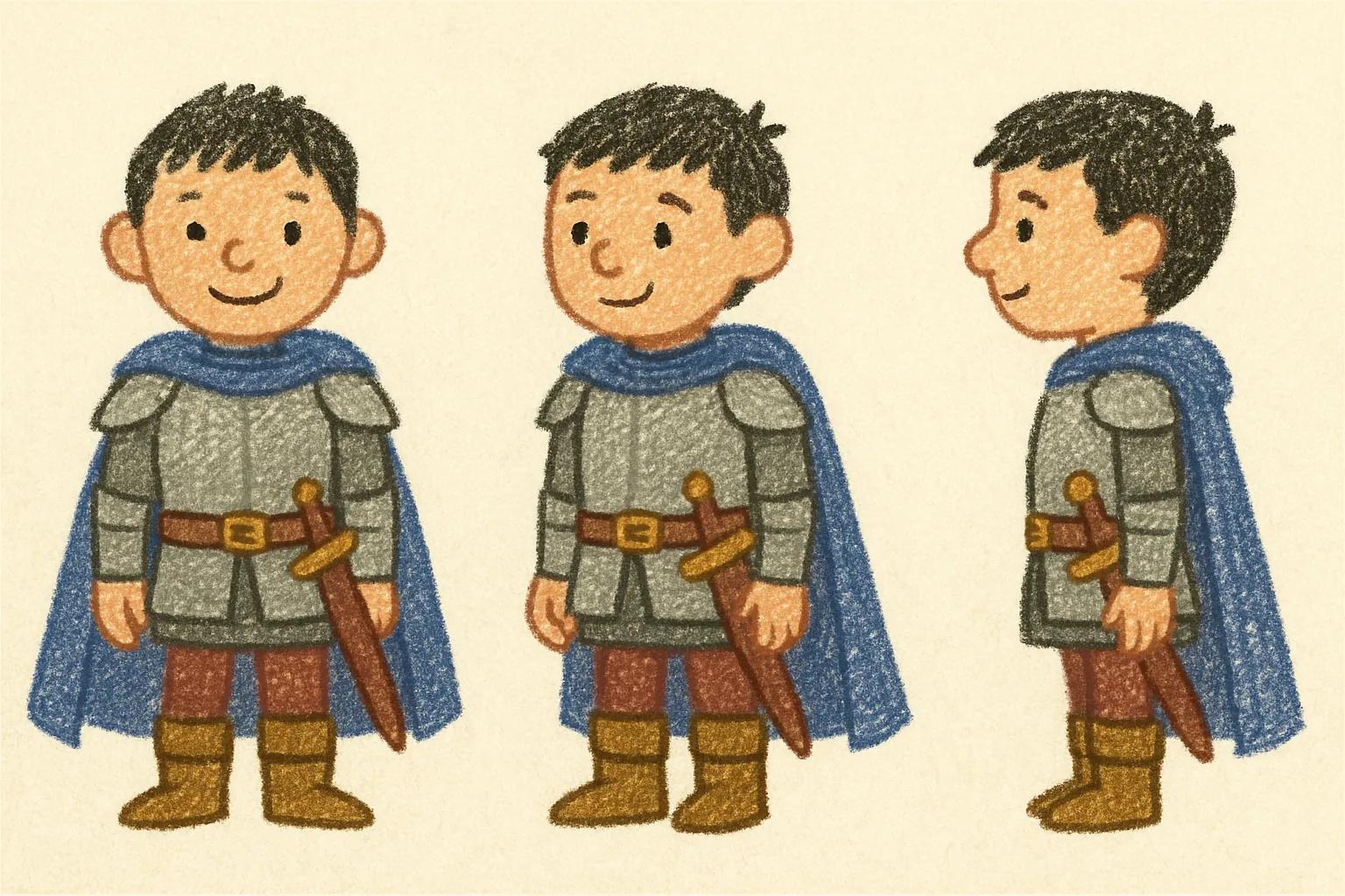 Model sheet for 민수
