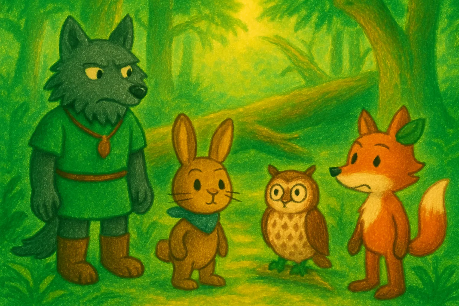 They notice the forest is changing and trees fall without reason.