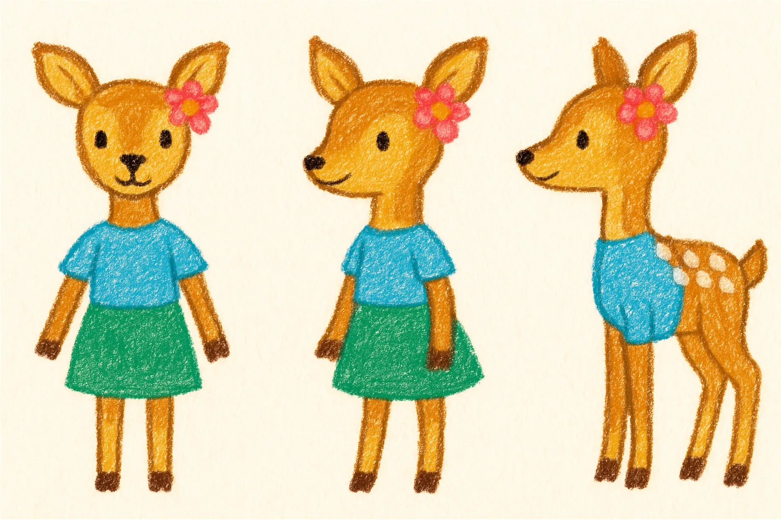 Model sheet for はな