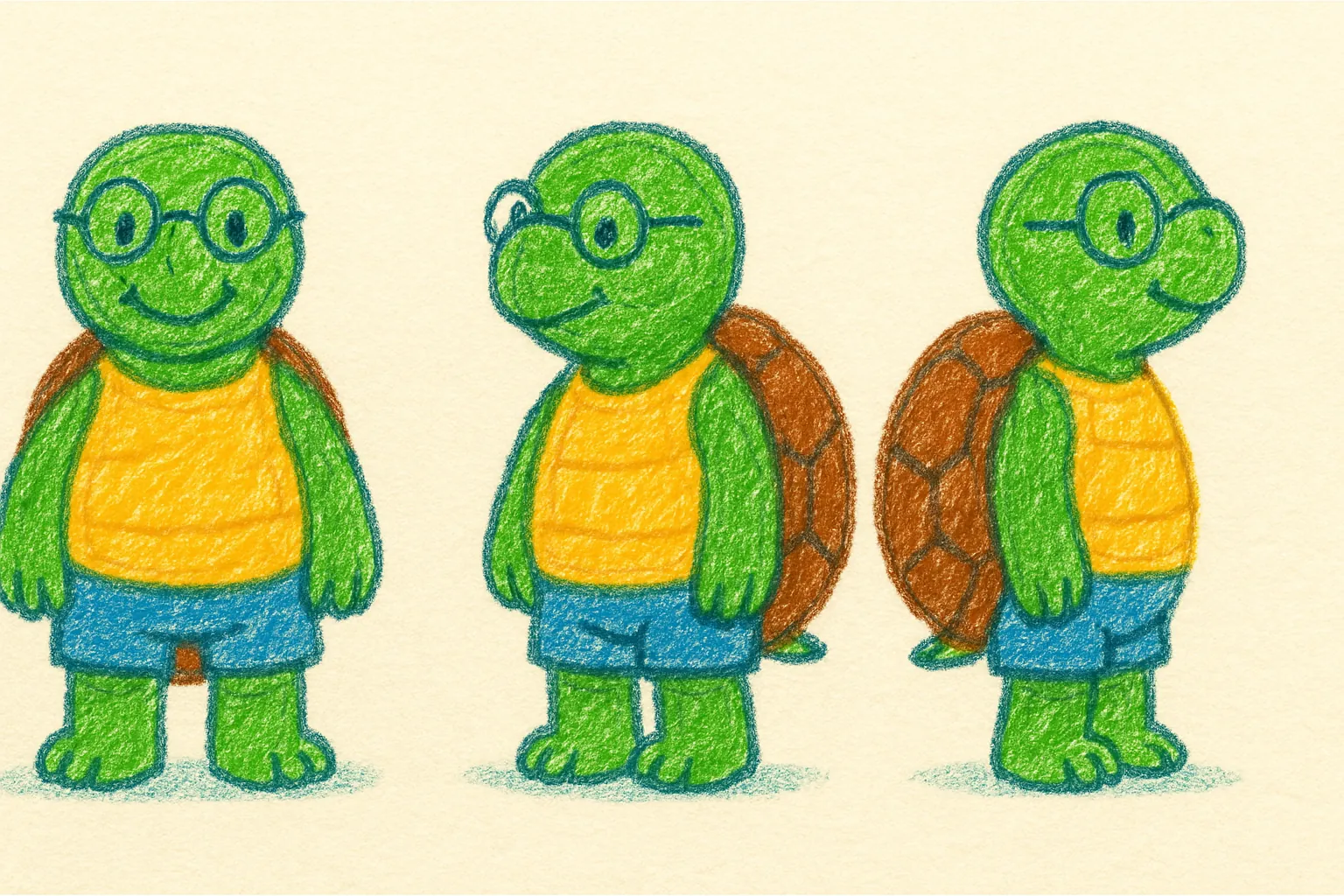 Model sheet for かめ