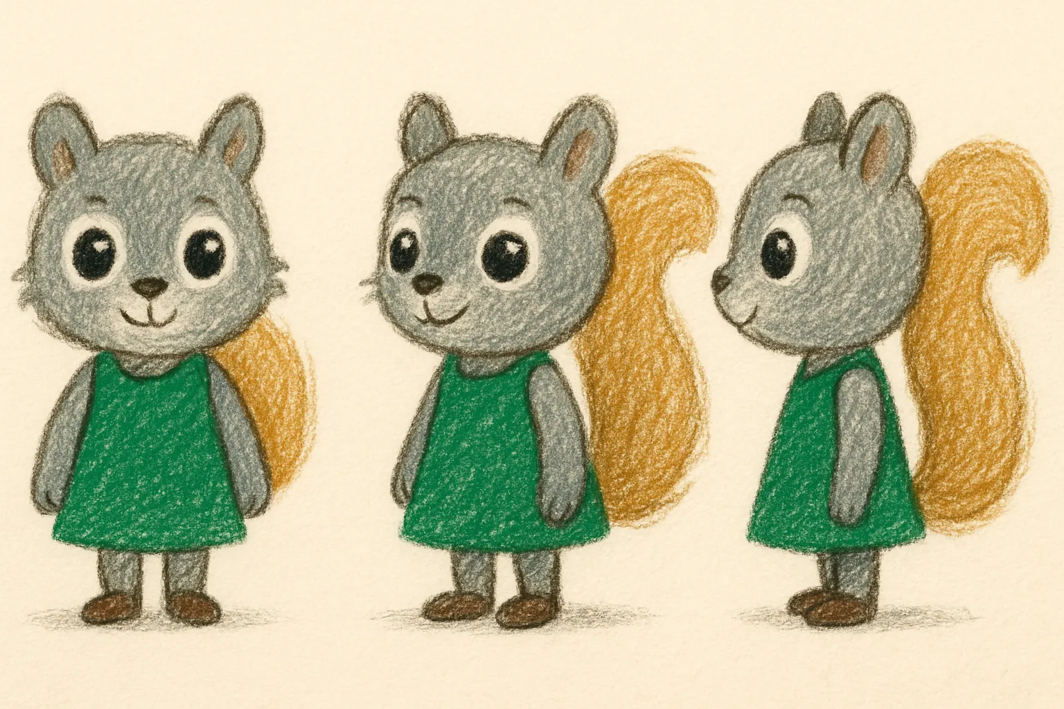 Model sheet for Mila