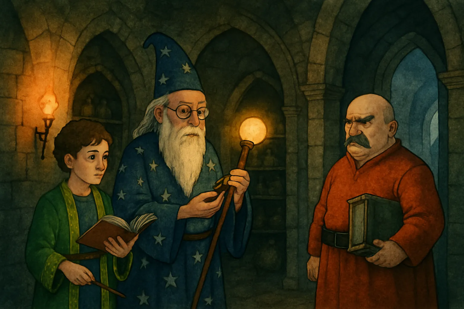Ned joins and checks the magic room.