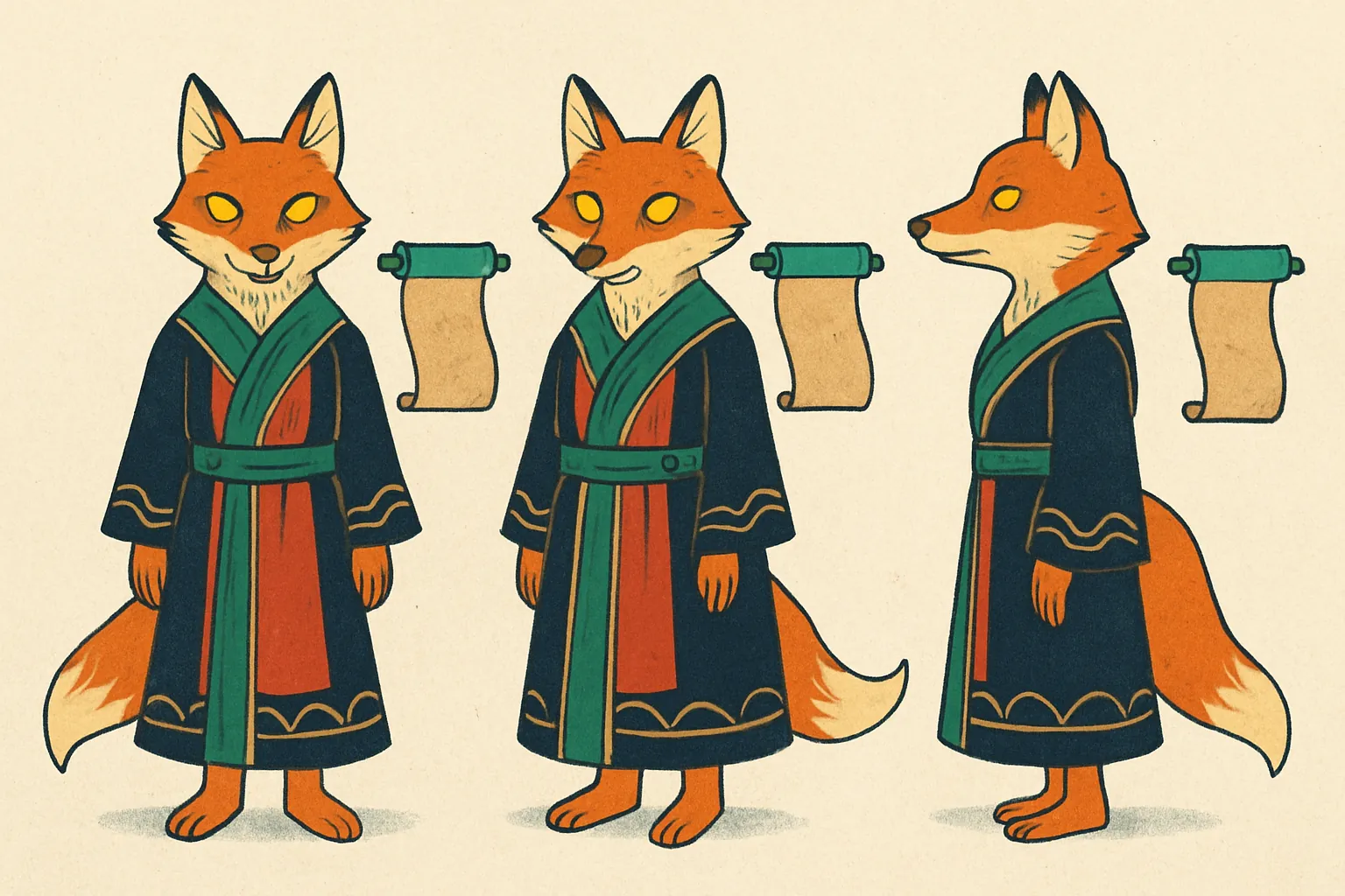 Model sheet for 狐火