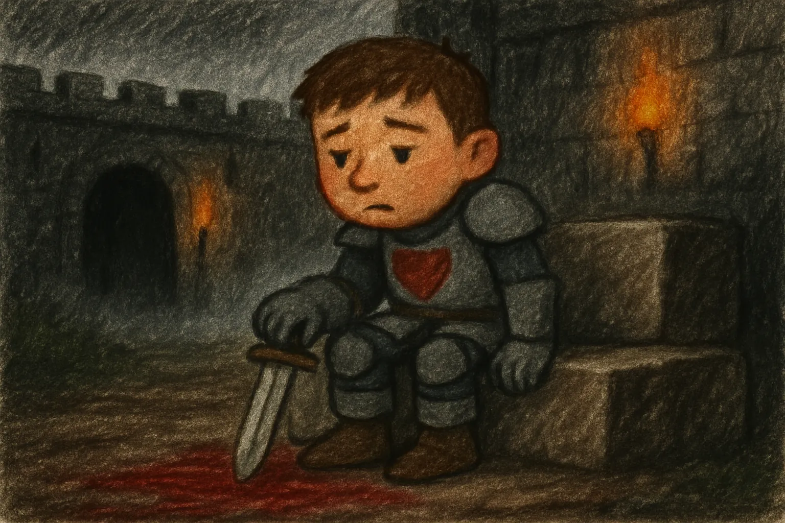 The sickness spreads and knights lose strength. Alan feels weak.