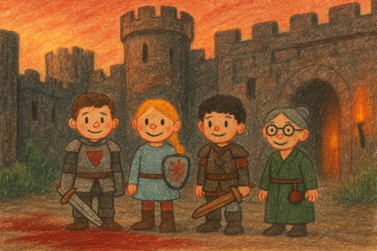 The knights slowly get better and the castle feels alive again.