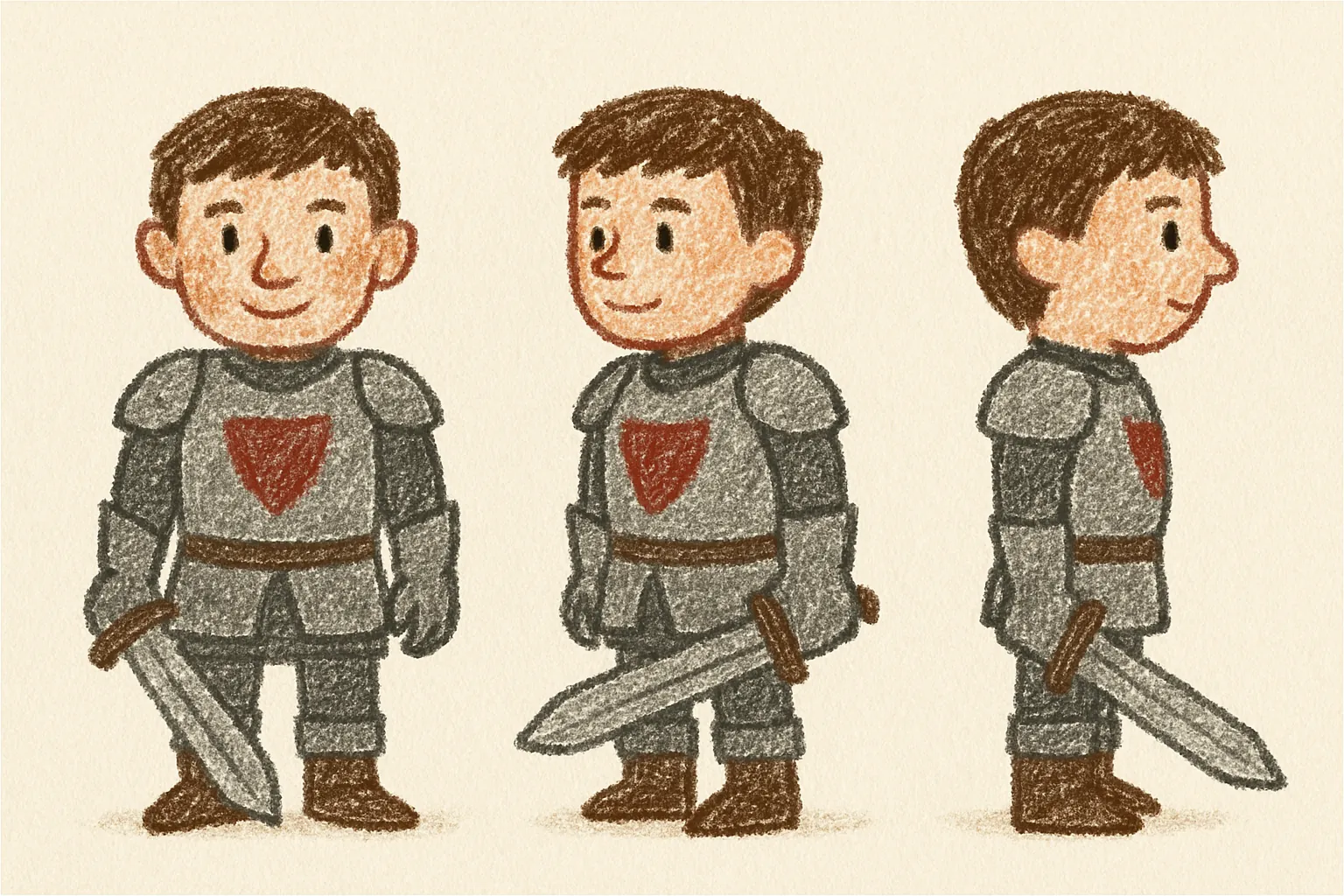 Model sheet for Alan