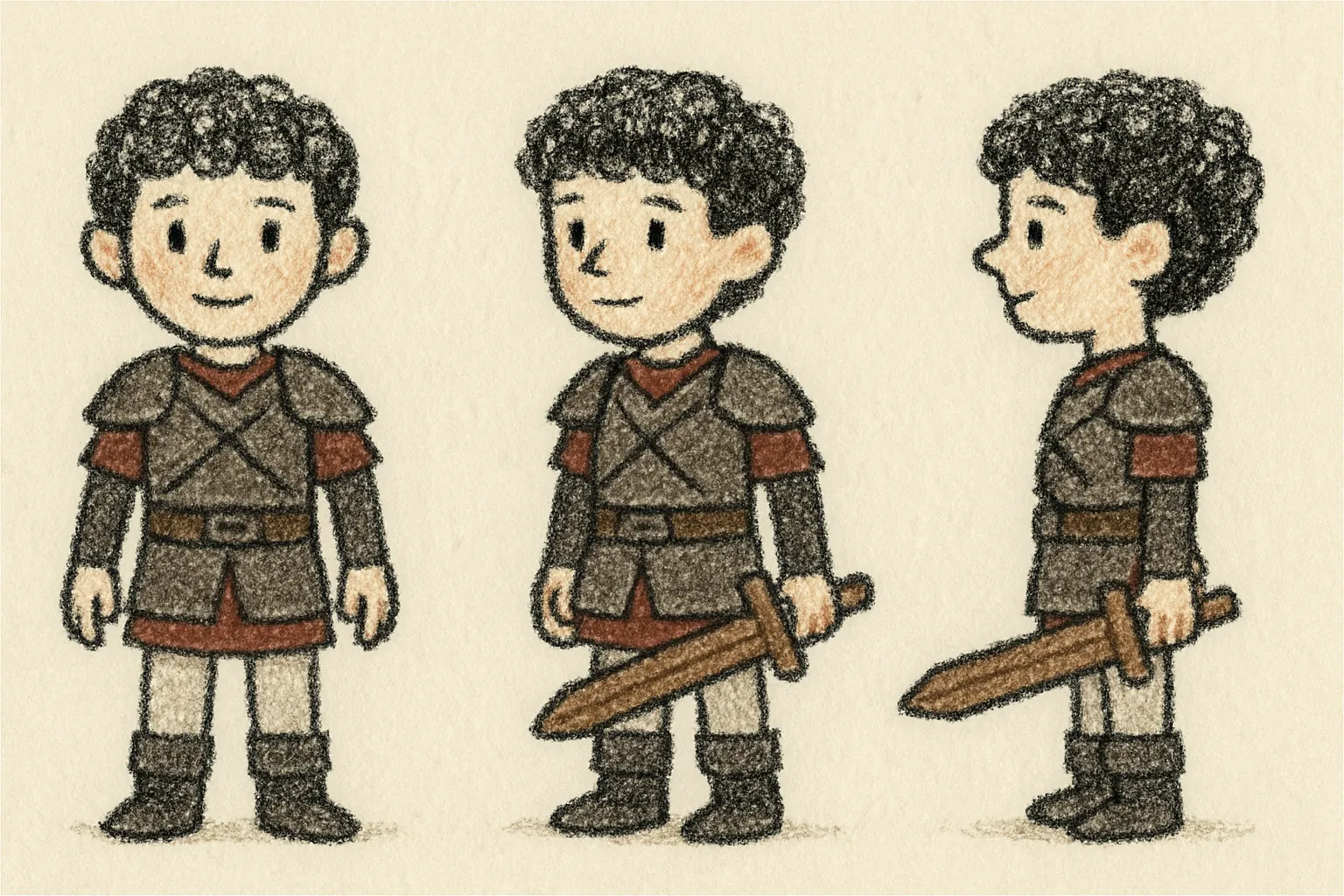 Model sheet for Jorik