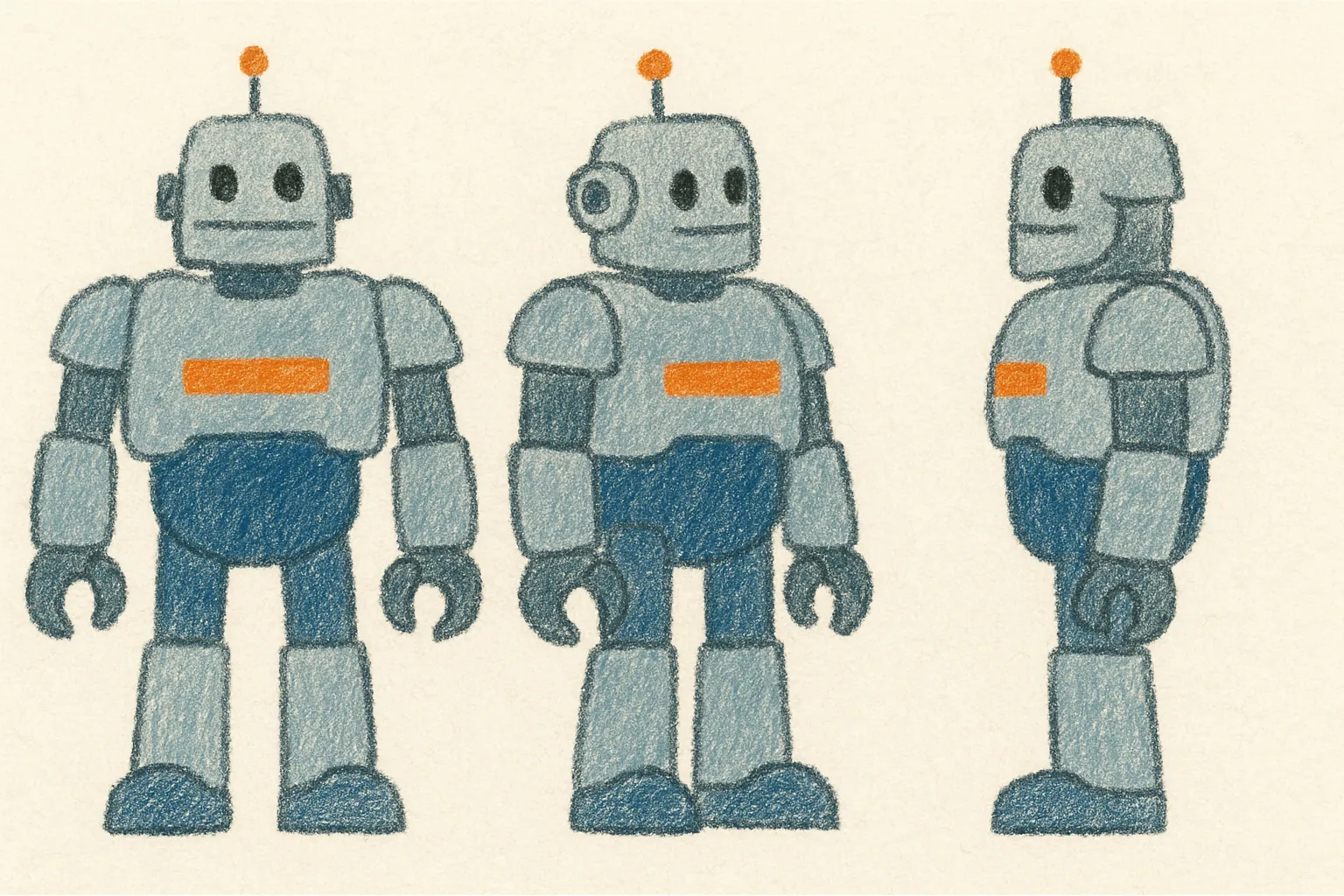 Model sheet for タケシ