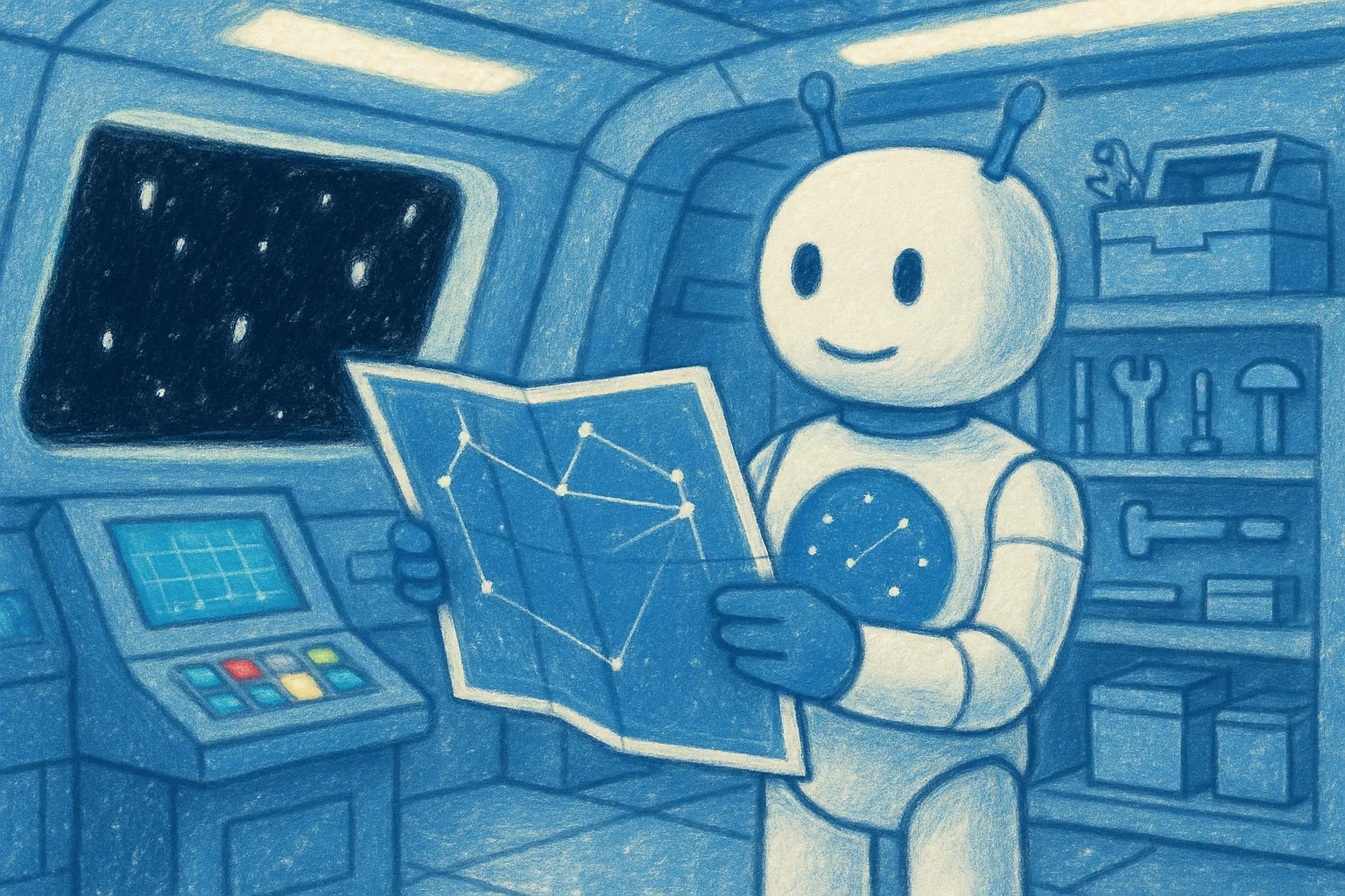 Luna findet die Karte schließlich im Werkzeugraum.