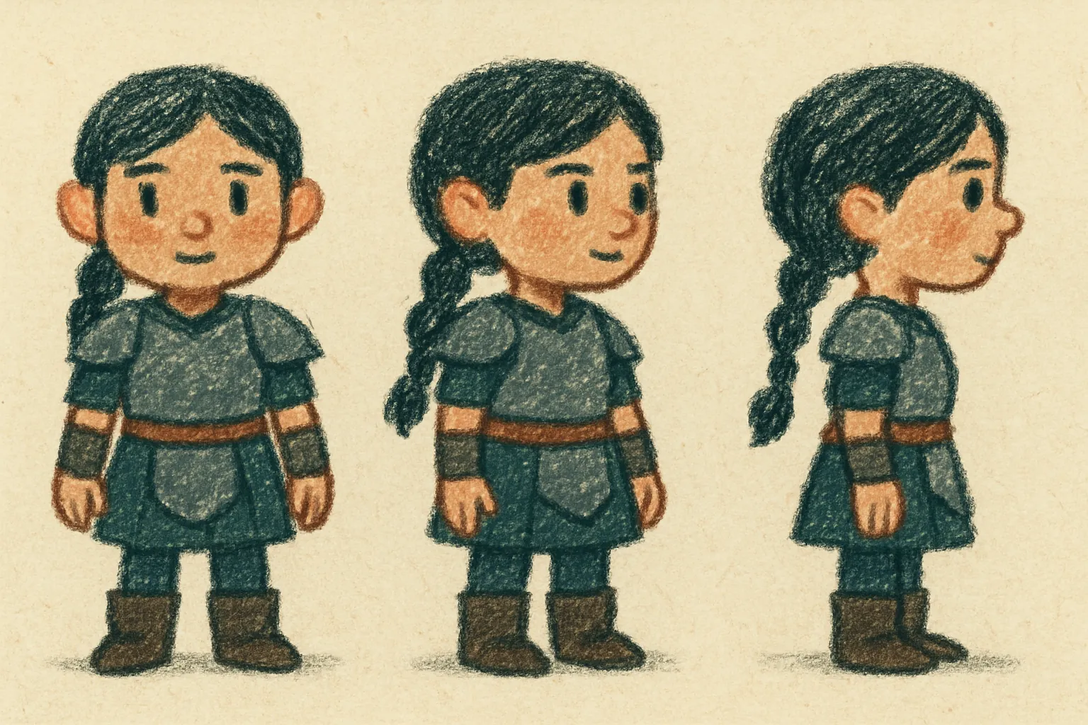Model sheet for Мила