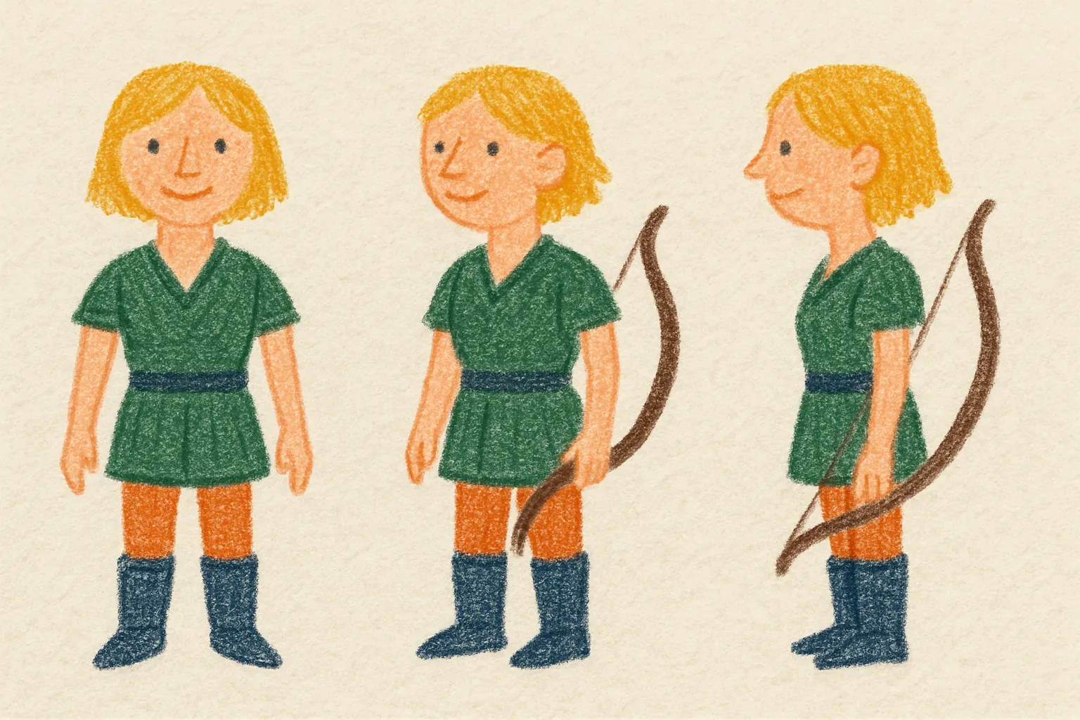 Model sheet for Лена