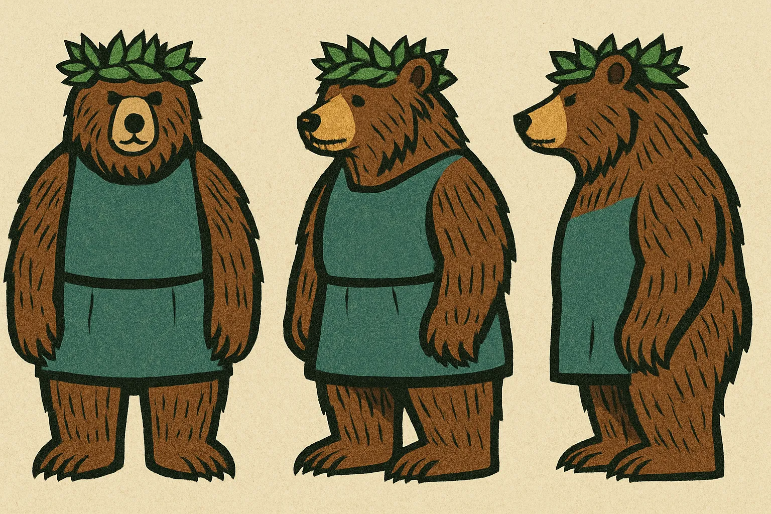 Model sheet for Ἄρκτος