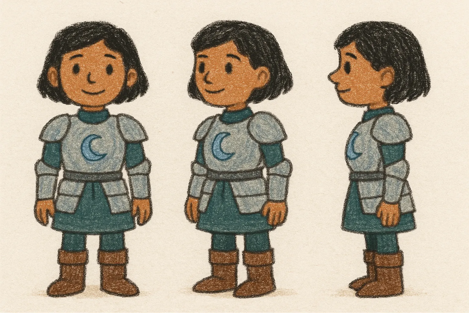 Model sheet for Luna