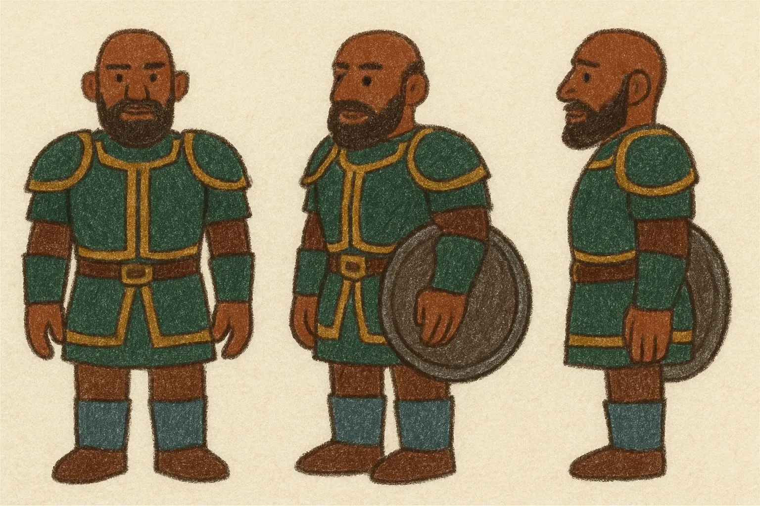 Model sheet for Bruno