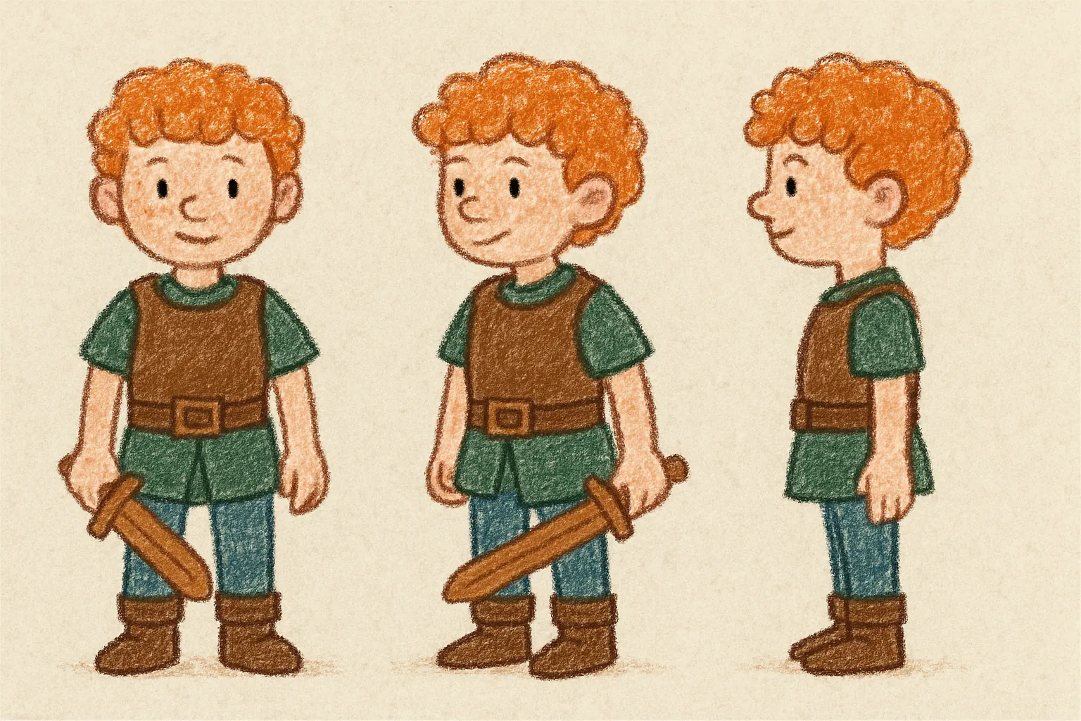 Model sheet for Rufus