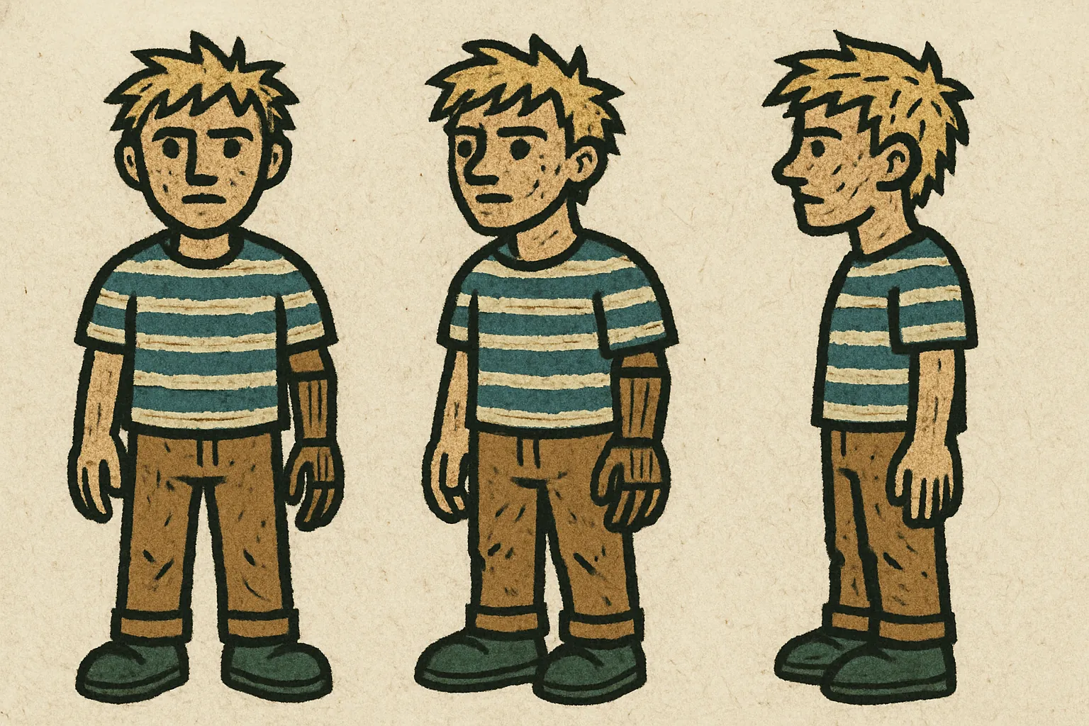 Model sheet for タケル
