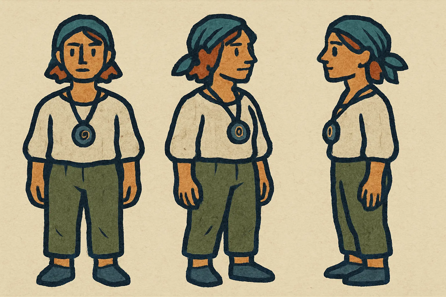 Model sheet for ユイ