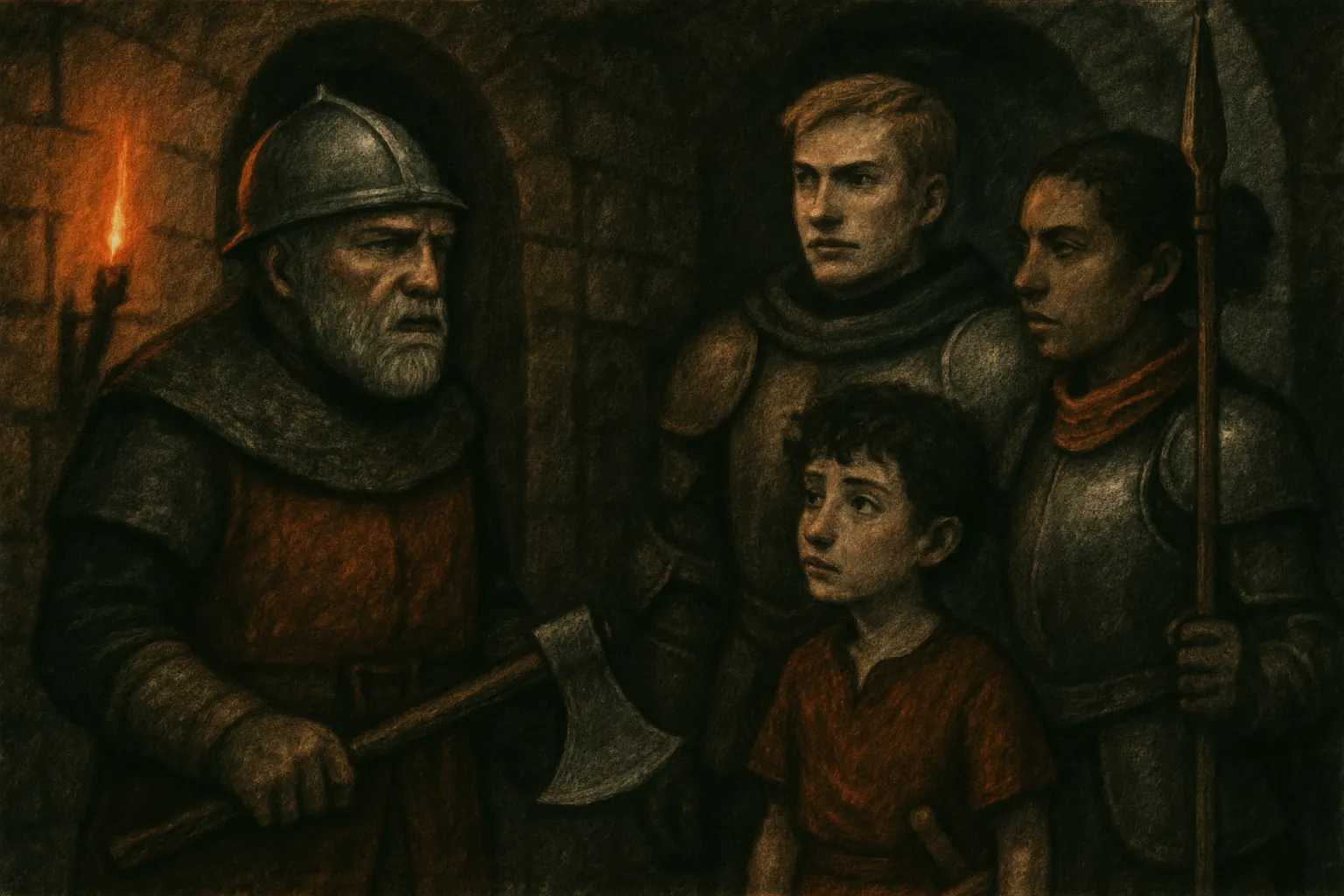 Rolf tells a story of a secret passage used long ago, and they guess the silence is to hide something bad.