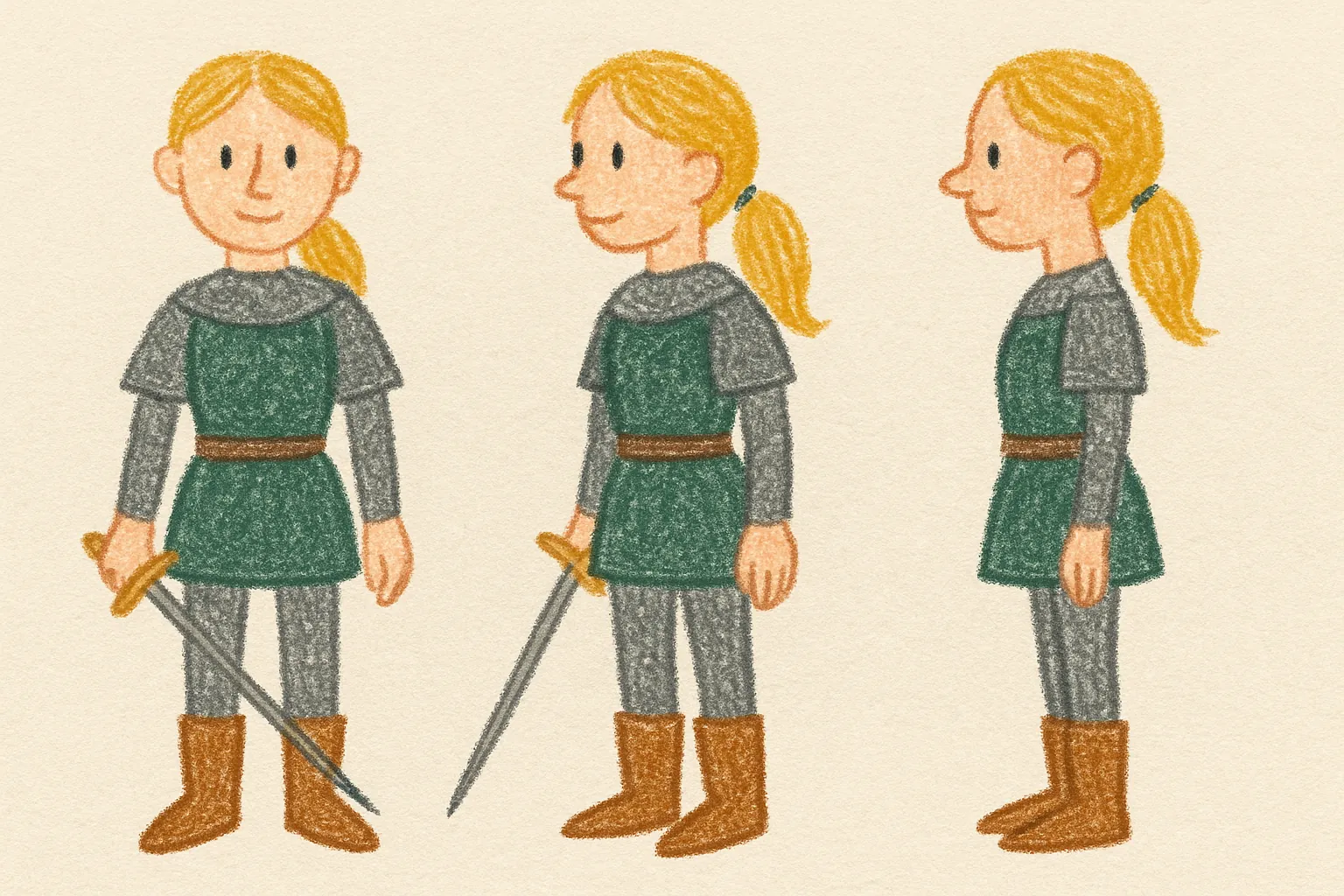 Model sheet for Ella