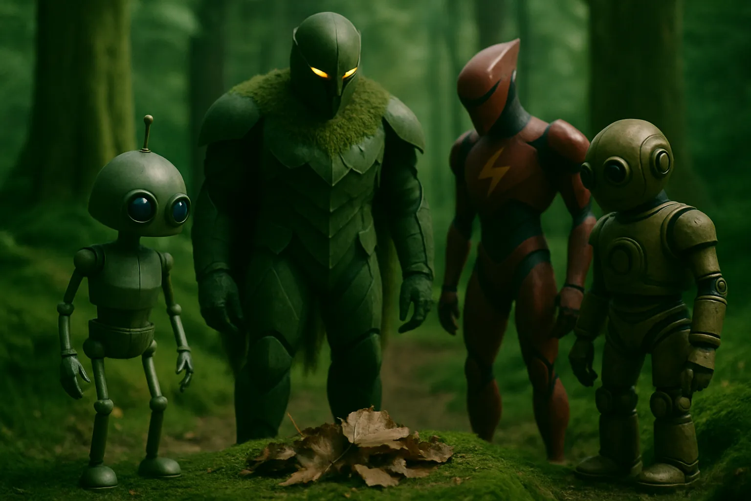 The robots find that many leaves are wilting and falling.