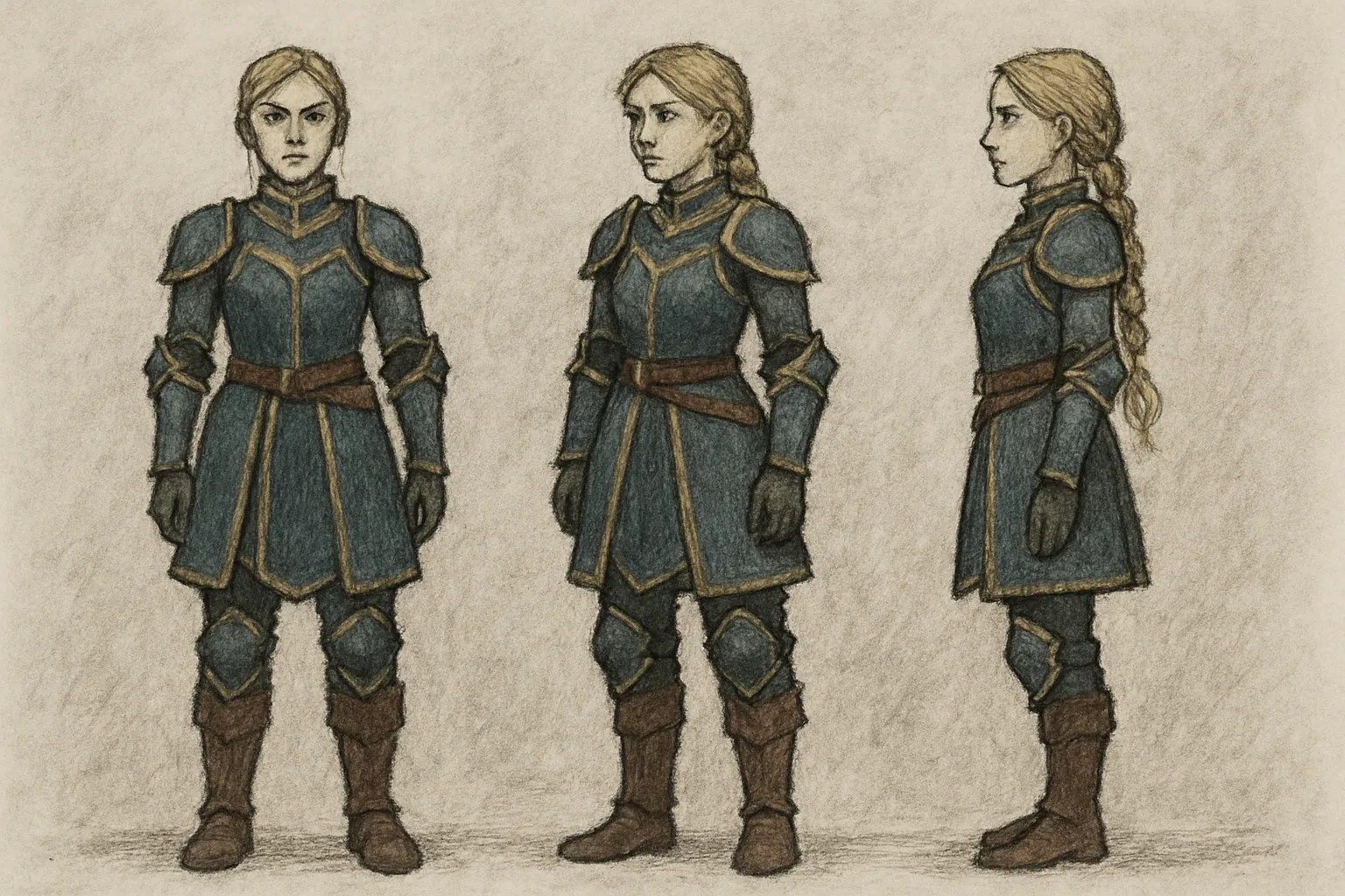 Model sheet for Elaine