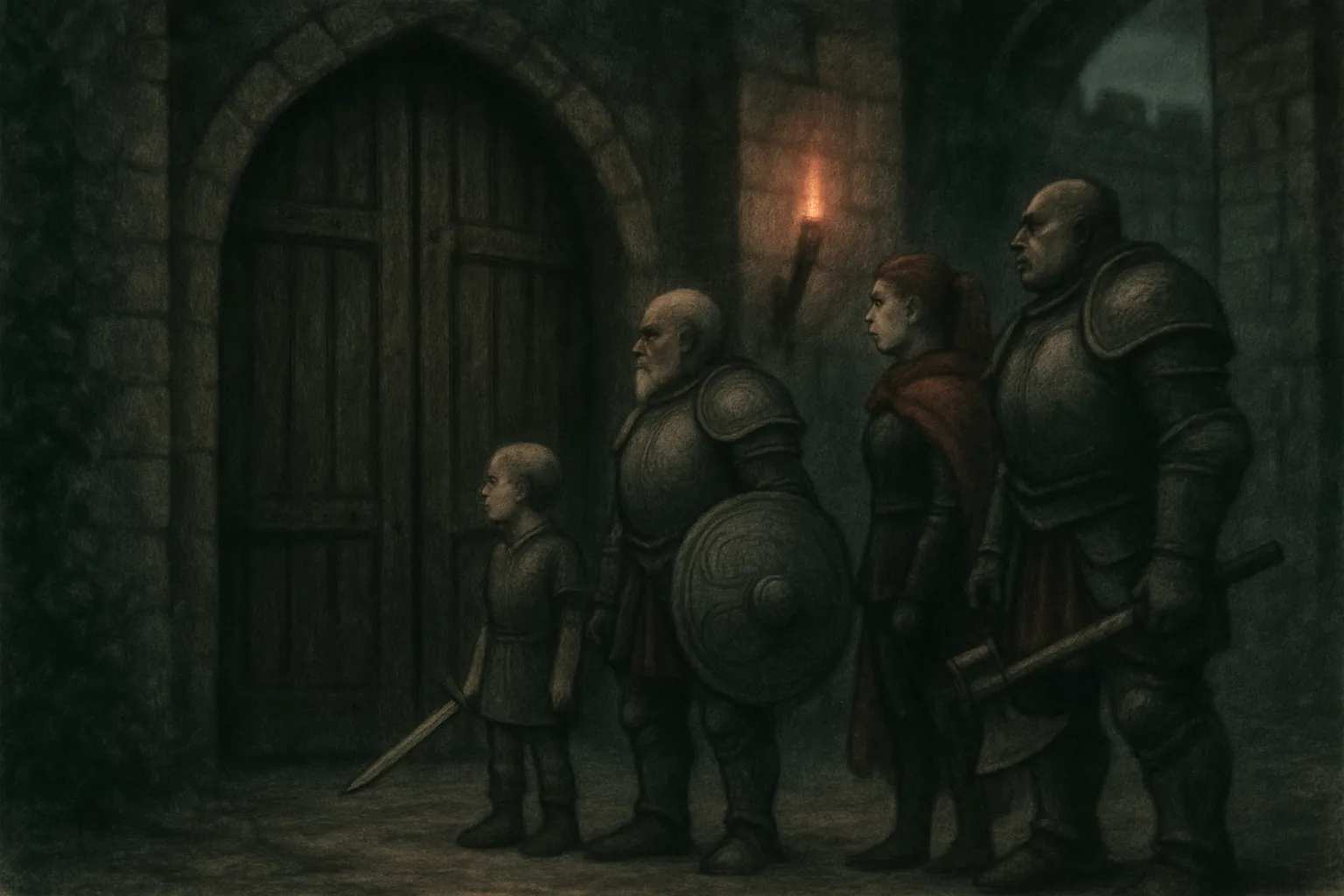 Liam arrives at Greymoor Castle, where the knights notice strange shadows and cold air inside.