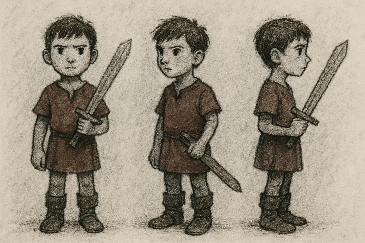 Model sheet for Liam