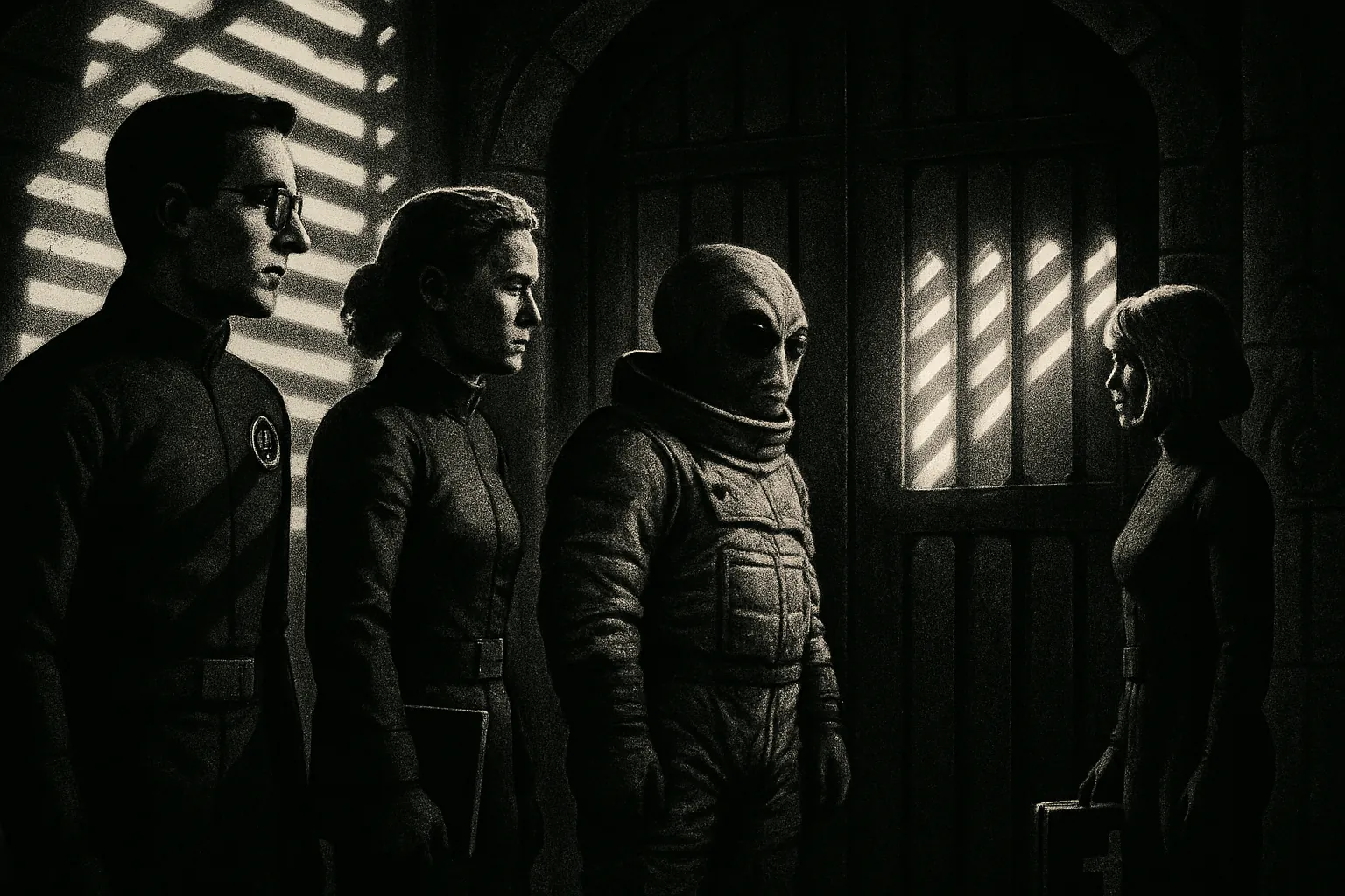 They reach a locked door; strange light shines from behind it.