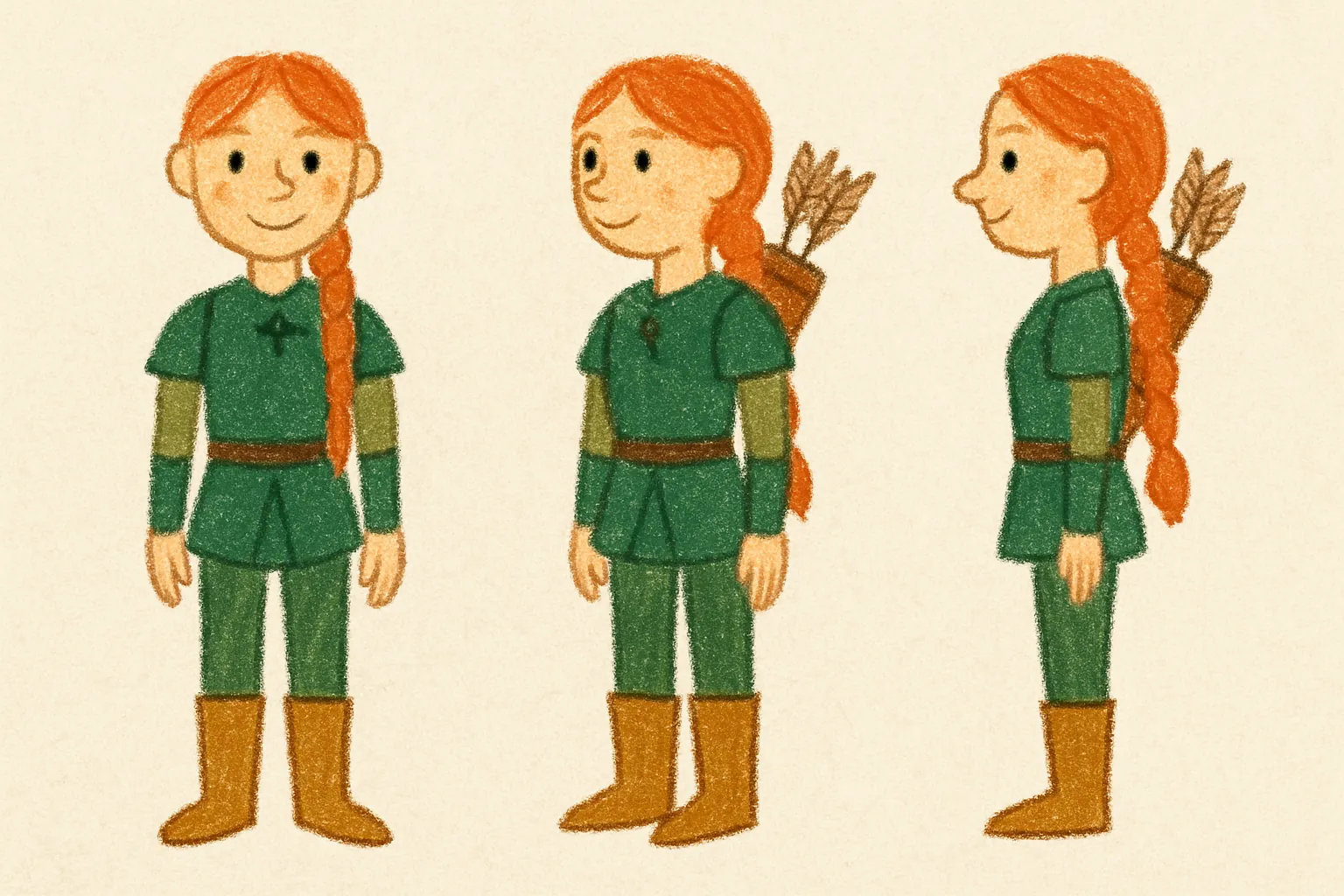 Model sheet for Éloïse