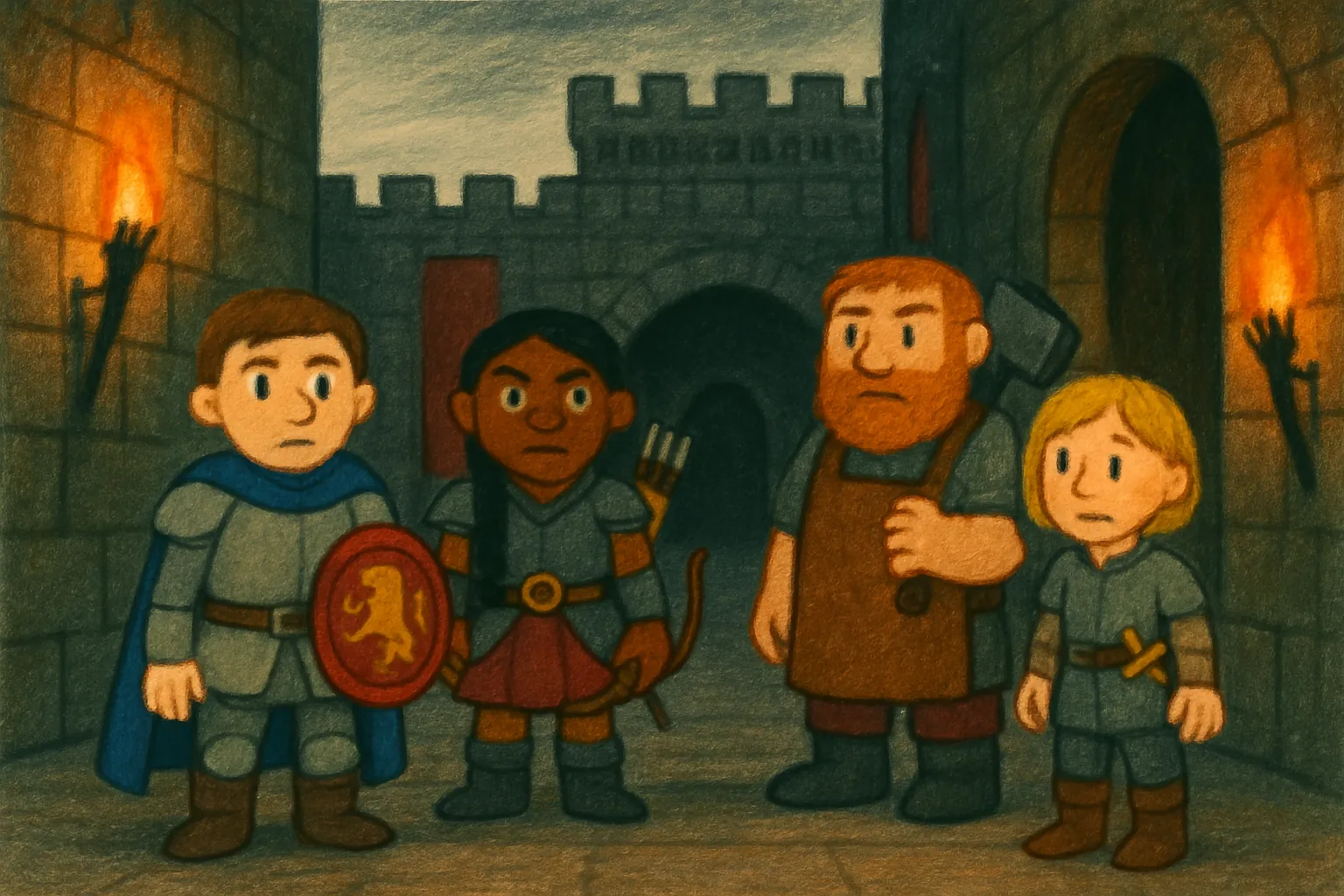 Finn and the knights find the castle key is missing.