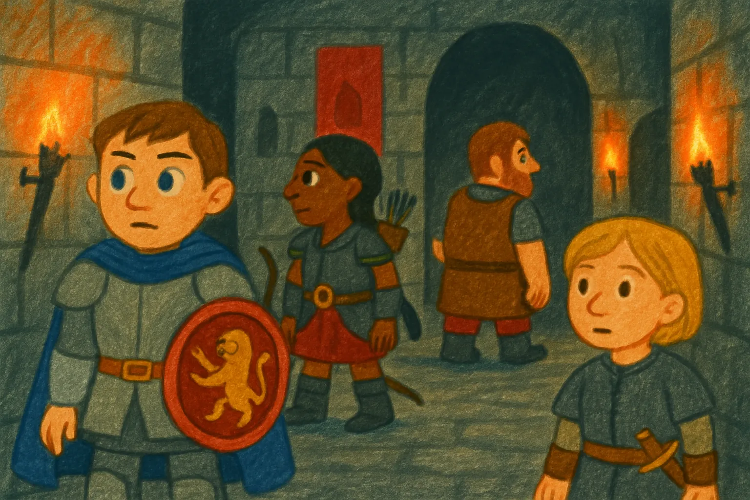 They decide to search the castle for the lost key.