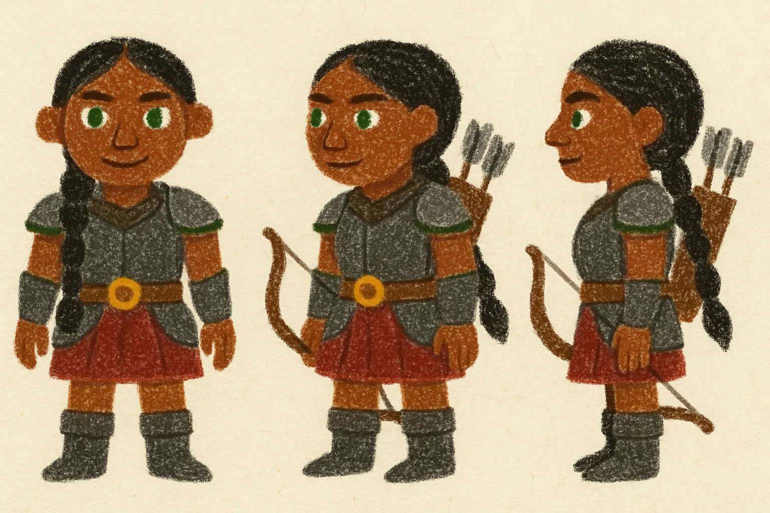 Model sheet for Ella