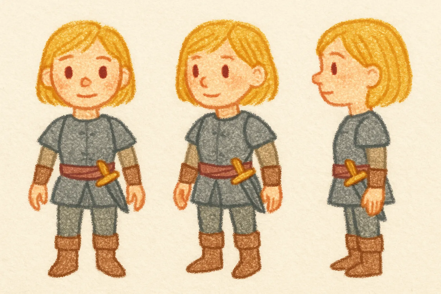 Model sheet for Lina
