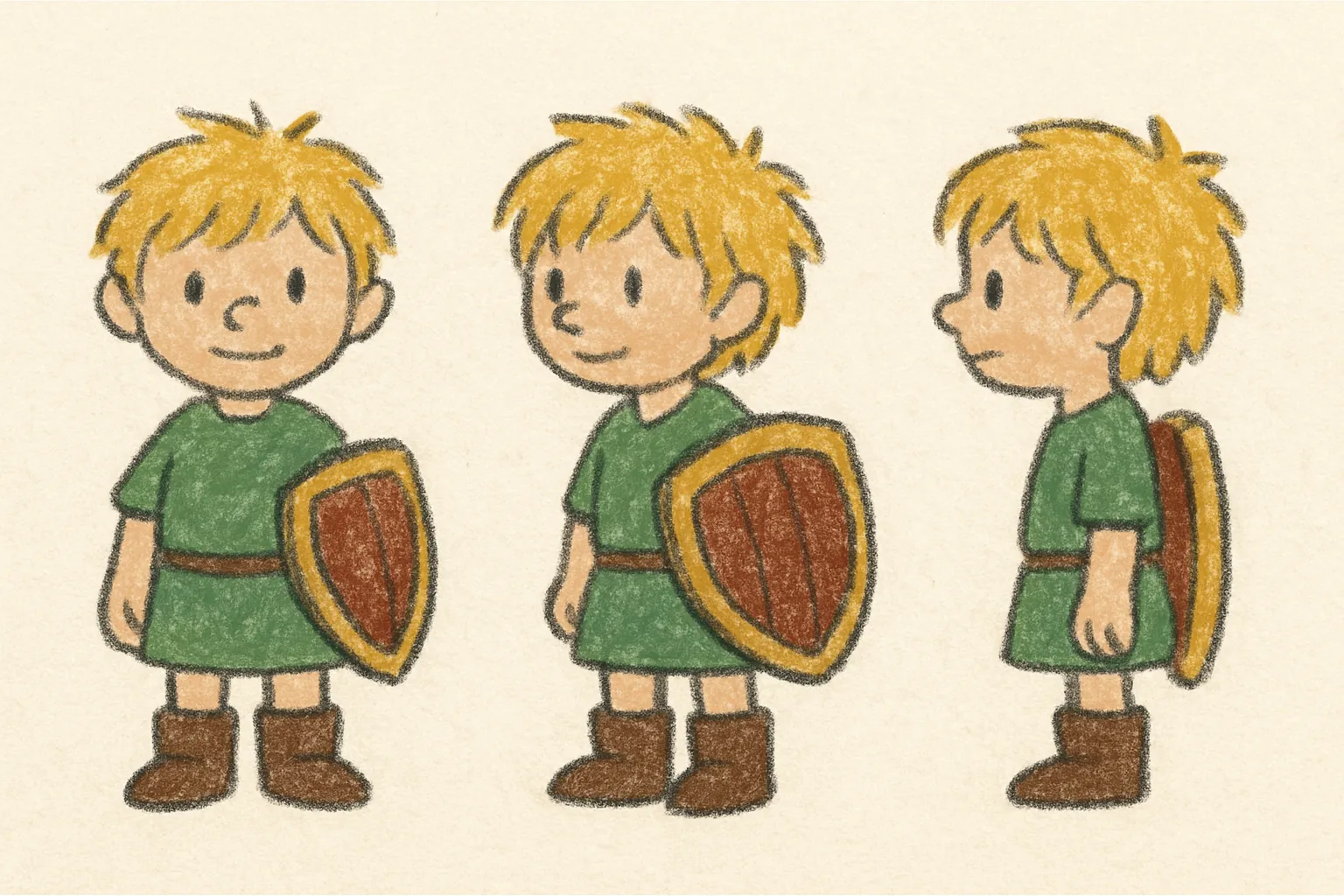 Model sheet for タロウ