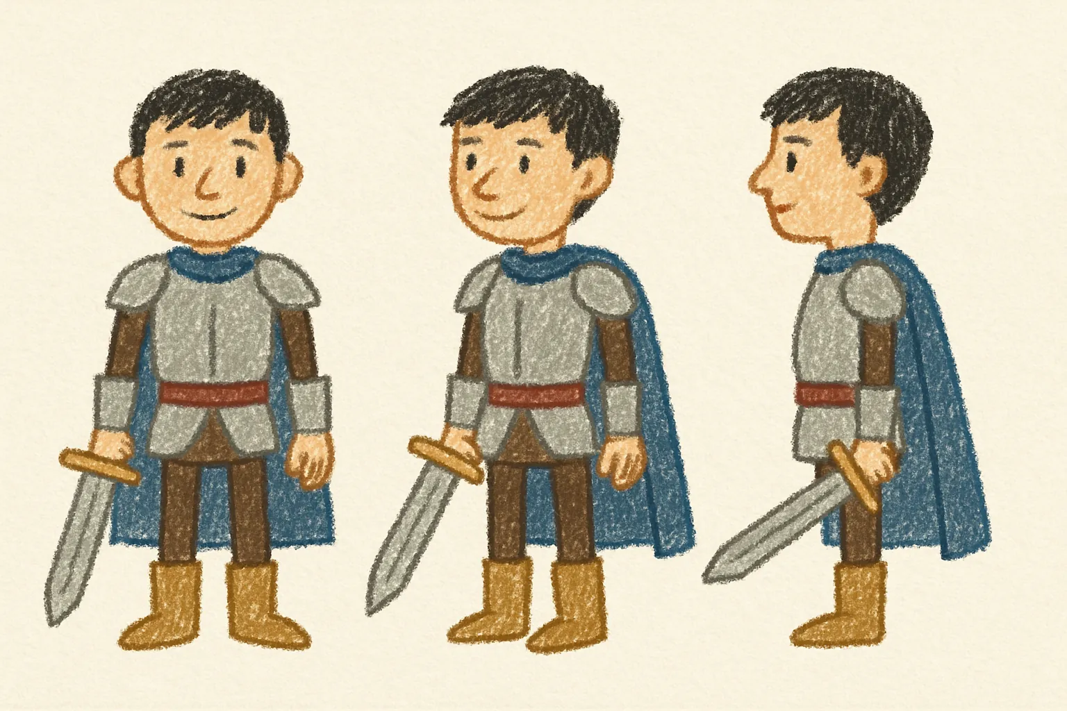 Model sheet for ケンジ