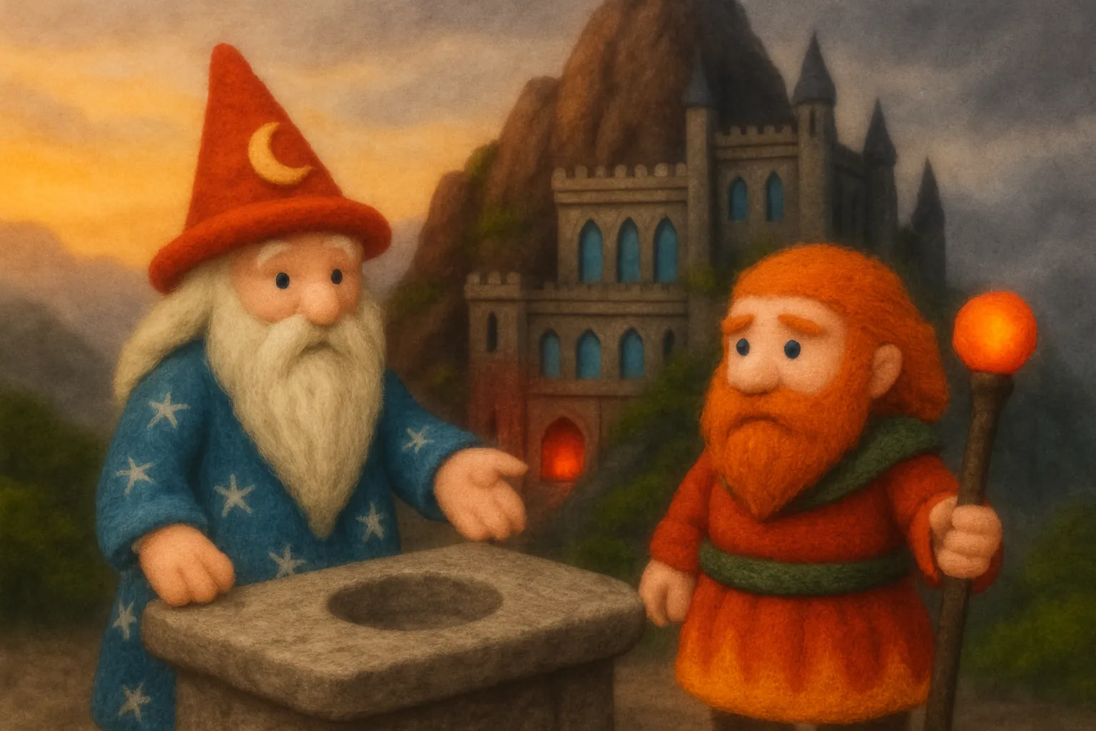 They learn the Fire Stone is lost, and without it the wizards lose power.