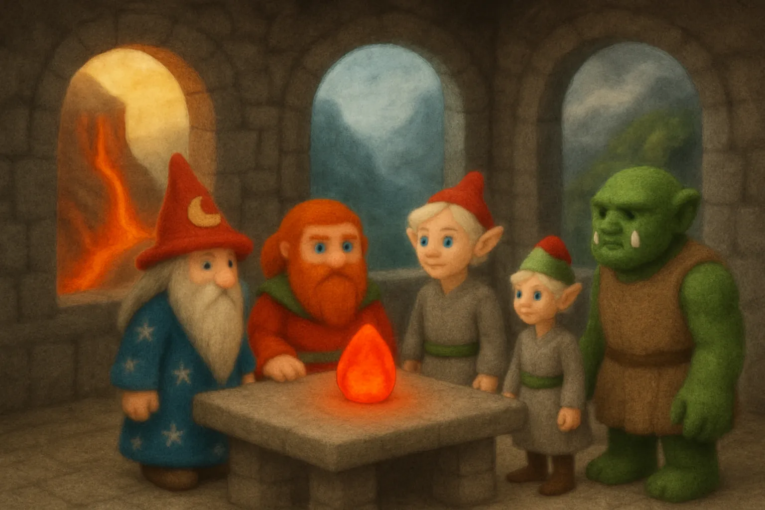 The group returns the Fire Stone and feels safe again in the stronghold.