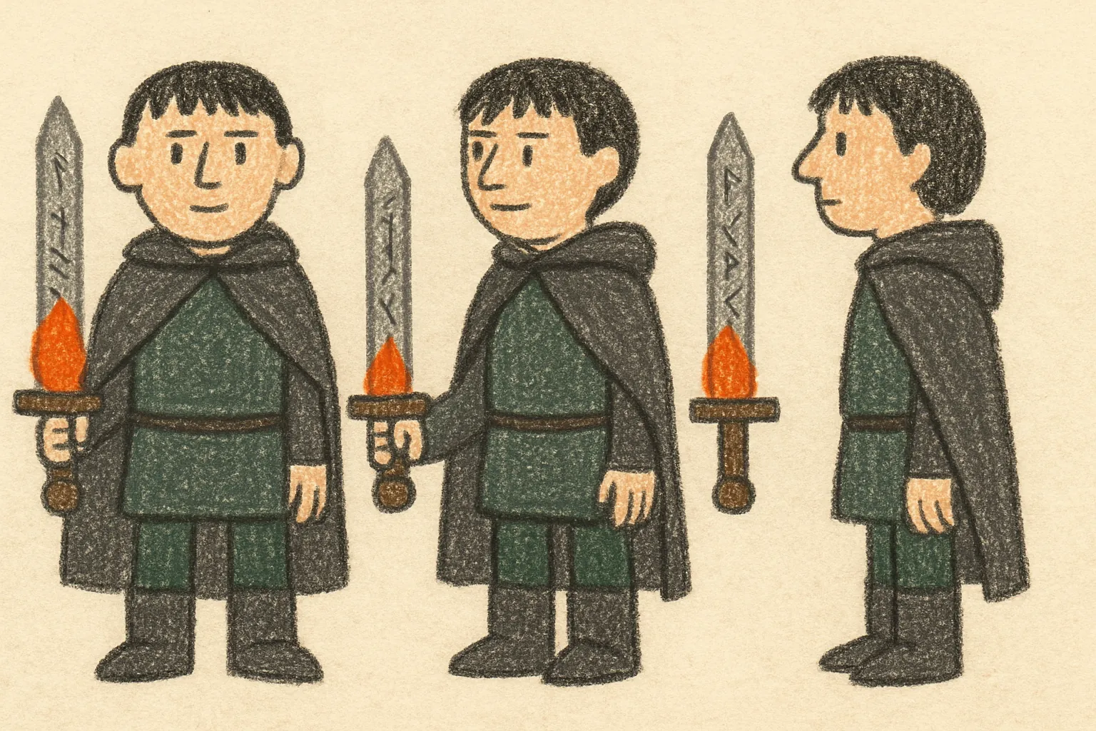 Model sheet for Jonas