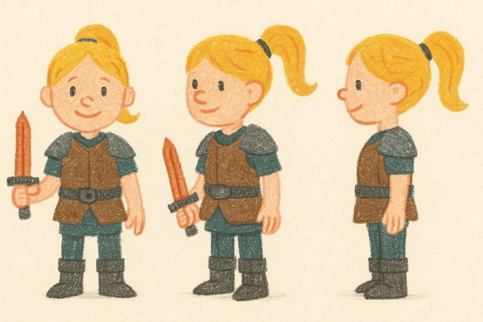 Model sheet for Ella